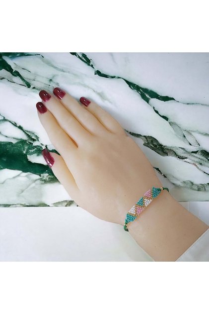 Miyuki Seed Beaded Eye Colorful Adjustable Stylish Fashion Bracelet