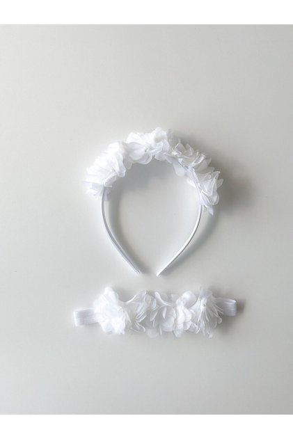 Mother, Baby, Postpartum, Newborn Crown Headband - White