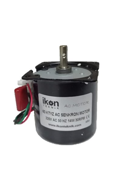 İKON TEKNİK AC SENKRON MOTOR 60 KTYZ 14 Watt 30 RPM 220 Volt VİYOL
