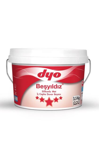 Beşyıldız Silikonlu Mat Iç Cephe Duvar Boyası 3,5 Kg (tüm Renkler)