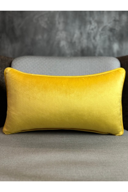 Imported Silk Velvet Chick Yellow Throw Pillow Cover 30x50cm