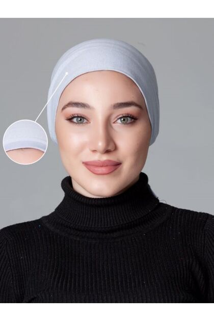 Açık Gri Penye Kaymayan Bone