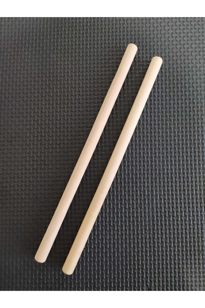 Ritim Çubuğu 16 Çift ( 32 Adet ) Pürüzsüz 24 Cm 12 Mm