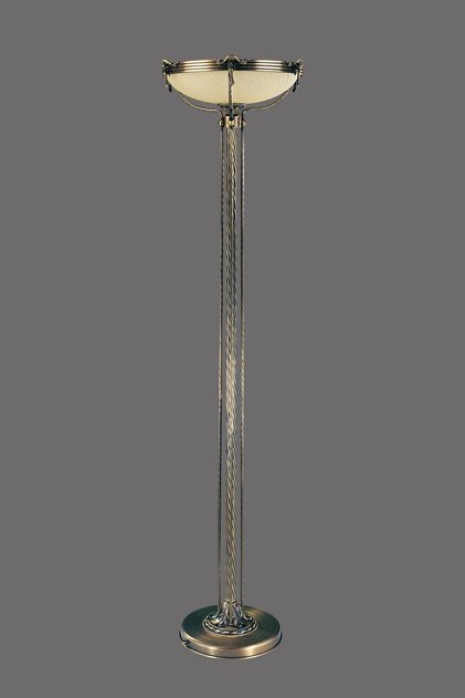 Omega Tekli Ananas Renkli Cam Başlıklı, Eskitme Antik Renk Metal Gövde, Lambader Bs.3035-52-31 A