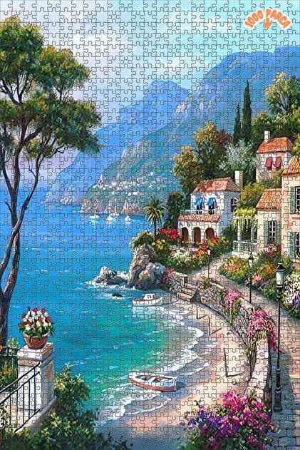 Teona Ahşap Akdeniz Sahil Köşesi Dekoratif Çift Katlı Çerçeveli