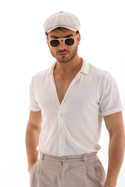 Men's Linen Peaky Blinders Cap - Summer Cotton Newsboy Hat