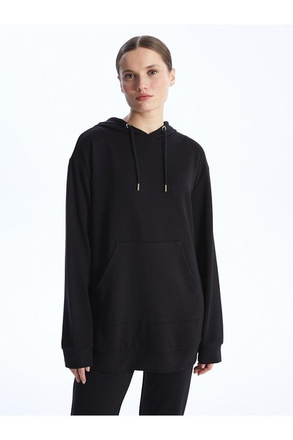 LCWAIKIKI Classic Hooded Plain Long Sleeve Oversize Women's Tunic