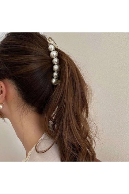 Women's Hair Clip Pearl Banana Clip Bun Clip Glpş 415