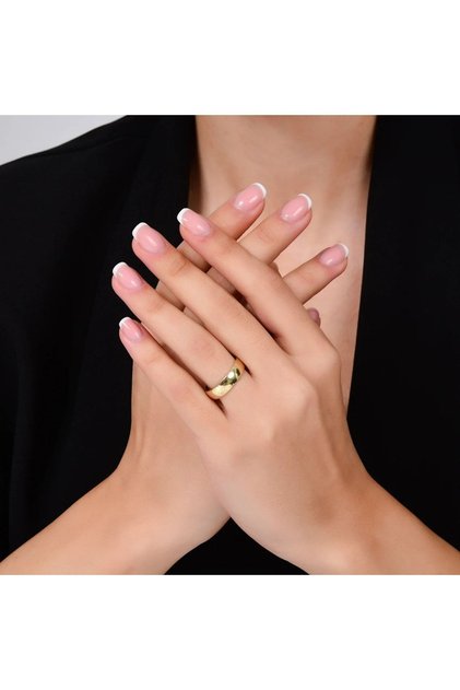 14 Ayar Altın Klasik Düz Alyans 5mm