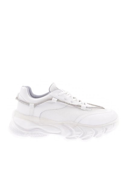 Kadın Bağcıklı Kalın Taban Sneakers Ayakkabı Beyaz 812283138