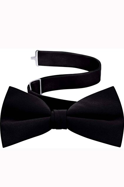 Papion negru din satin