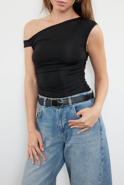 Siyah Örme Bluz TEDSS24BZ00031