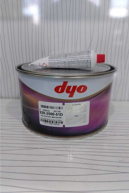 2500 Polyester Macun Sarı 2.7 Kg 3/1 Celik Macun