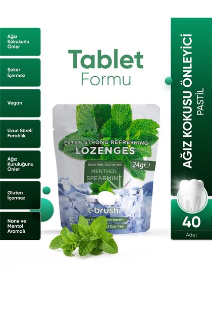 【mintです】 TBRUSH Ağız Kokusu Önleyici Mentol ve Nane Aromalı Ağız Pastili