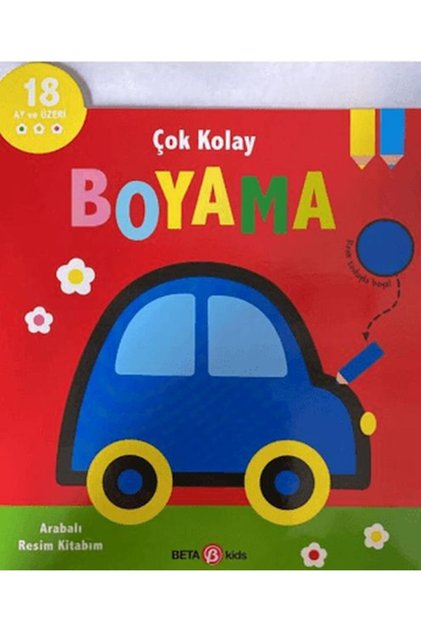 Çok Kolay Boyama Arabalı Resim Kitabım