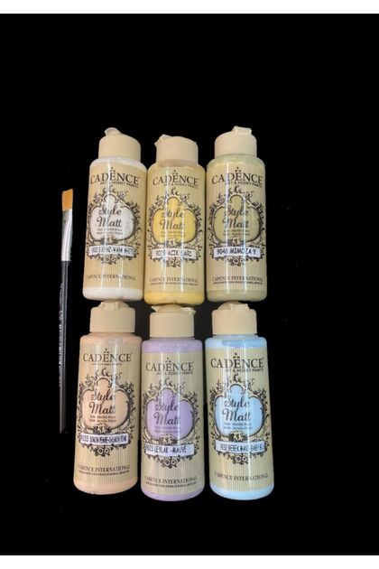Cadence 6lı Style Matt Akrilik Set 120ml X 6 Renk + Eko Fırça
