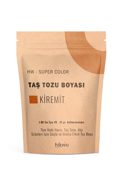 HW - Toz Boya - Taş Tozu Boyası - Hobi Harcı Boyası - Mum Boyası 100 Gr - Kiremit