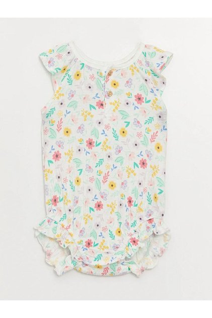 Lcw Baby Crew Neck Patterned Baby Girl Jumpsuit (S3)