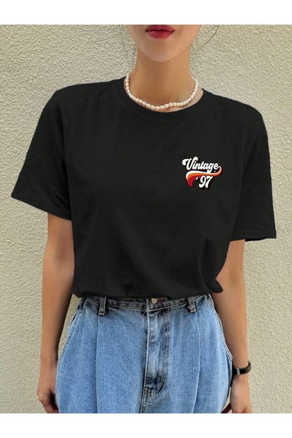 97 Vintage Printed Cotton Short Sleeve (Oversize) Tshirt
