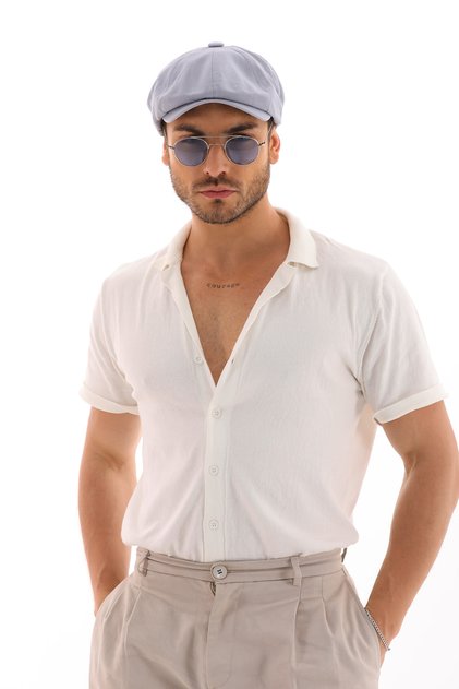 Men's Linen Peaky Blinders Cap - Summer Cotton Newsboy Hat