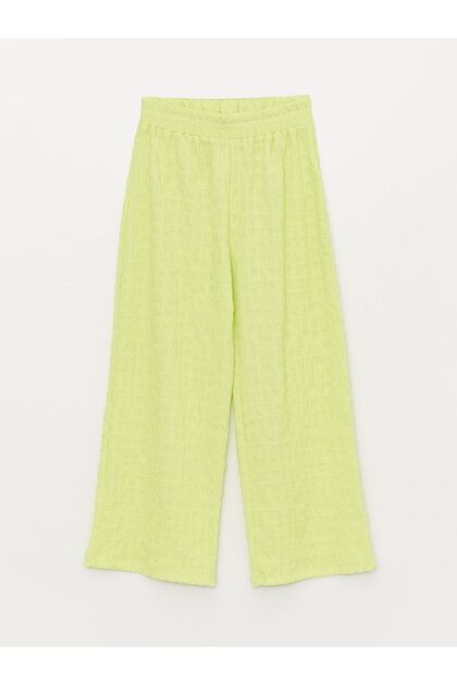 LCW Kids Elastic Waist Wide Leg Girl's Trousers