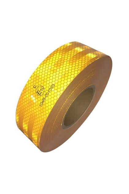 Yellow Color Reflector Strip Phosphorus 50 Meters - Yellow Reflective Strip Dorse Case Side Strip 50 Meters