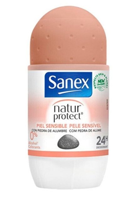 Natur Protect 0% Piedra Alumbre Deo Roll-on Sensible Sanex 50 ml