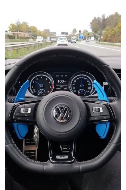 Golf 7 R Ve Gtı Direksiyon Için F1 Kulakçık Mavi 2015 - 2020