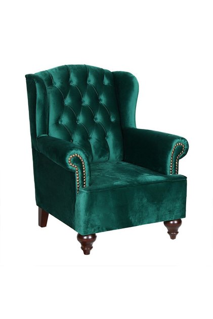 Green Silk Berjer 100x83x77 cm