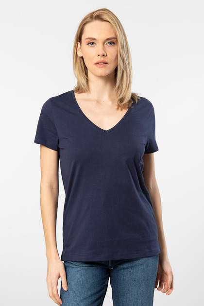 Milano Women's Short Sleeve V-Neck Basic T-Shirt