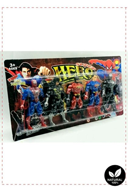 OMZ Süper Kahramanlar Örümcek Adam Batman Superman Venom 5li Set