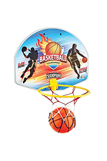 Kapıya Ve Duvara Takılan Mini Basket Topu Hediyeli Desenli Eğitici Oyuncak Basketbol Potası Ve Topu