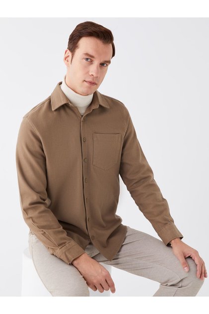 Regular Fit Long Sleeve Men's Shirt (W3)