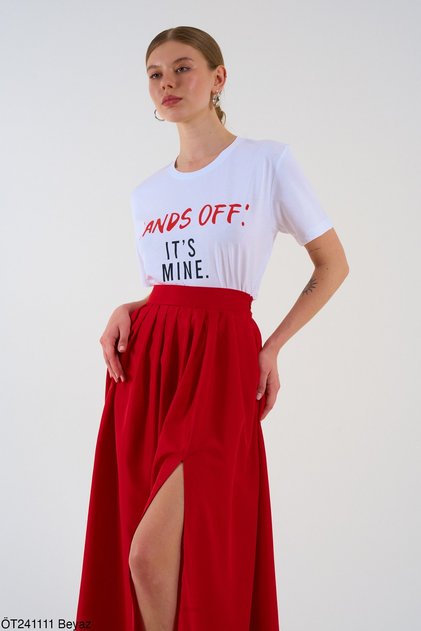 White Leyla T-shirt - Women's, Crew Neck
