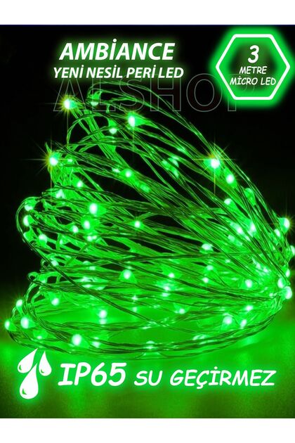 Yeni Nesil 3 Metre 30 Ledli Yeşil Peri Led Işık