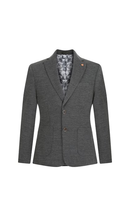 Slim Fit Blazer Single Jacket 7147-7 Black