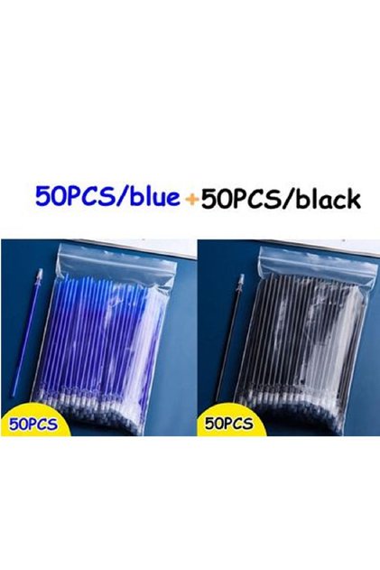 Isı Ve Ütü Ile Ince Uçlu Uçan Kalem 100 Adet Kalem Karışık 50 Mavi 50 Siyah , 0.5 Mm Iğne Uçlu