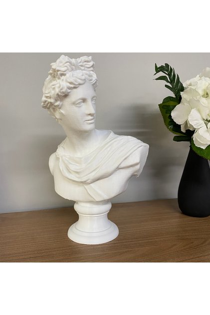 Apollo Büst Antik Yunan Heykel 25cm Michelangelo Apollon Büstü