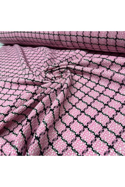 Pink Tüvit Kumaş Çift En