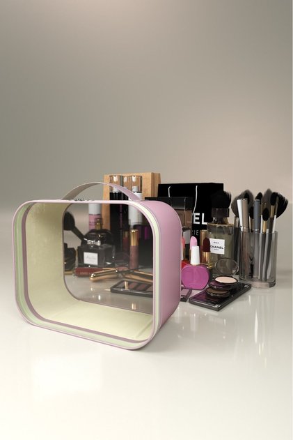 Women's Transparent Makeup Bag Cosmetic Travel Kit Organizer Makeup Supplies Organizer