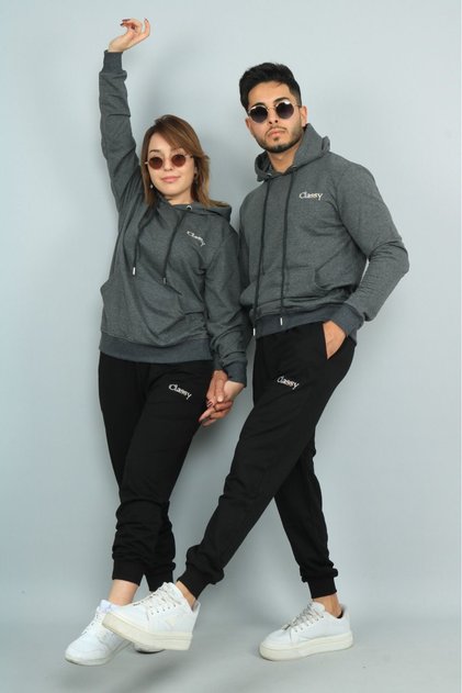 Tracksuit Set - 2 Pieces - Top and Bottom - Hooded Collar - Price Is for One Person - Fabric 3 Thread Count