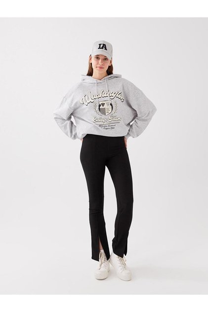 LCW Vision Elastic Waist Spanish Leg Women's Trousers