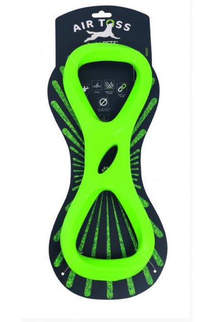10656799 M-Pets Air Toss Twist Durable Floating Dog Toy Green
