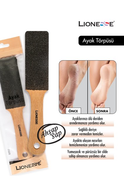 Ahşap Ayak Törpüsü 457 - Ölü Deri Temizleyici , Ahşap Sap