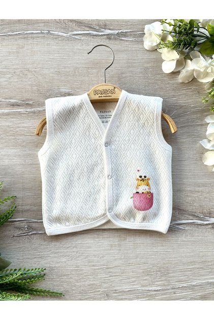 Quilted Baby Girl Vest Giraffe