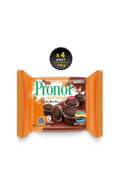 Pronot Glutensiz Kakaolu Mini Glutensiz Kek 144 G X 4 Adet