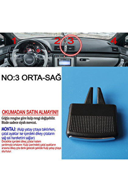 GCP German Car Parts Audi A4 B6-B7 Uyumlu Havalandırma Yön Klipsi