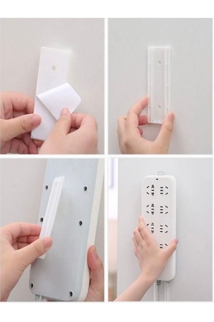 Else Nipppon "2 Pcs" Plastic Ware Fixing Apparatus with Adhesive and Skid Socket- Cable Holder