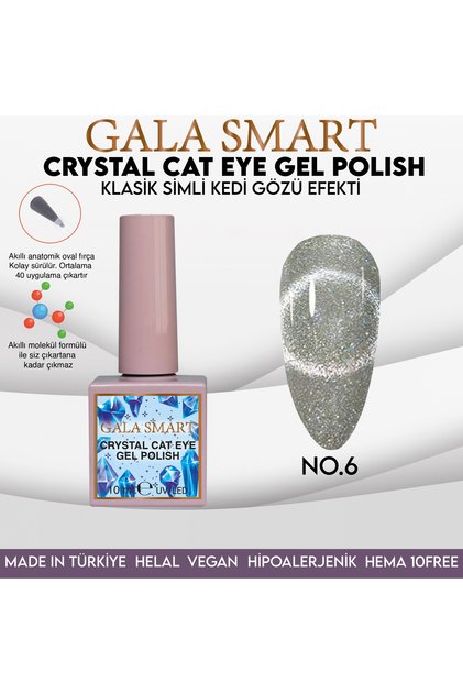 Crystal Kedi Gözü Kalıcı Oje 10 Ml