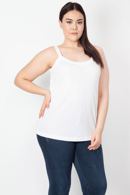 Women's Plus Size Bone Strap Blouse 65n23522